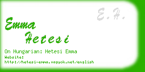 emma hetesi business card
